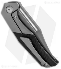 APurvis Blades Primordial Frame Lock Knife Ti/Carbon Fiber (3.25" Bead Blast) -Knife Shop A Purvis Blades Primordial BB BHQ 90347 jr side