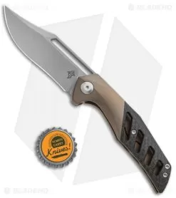 APurvis Blades Primordial Knife Bronze Ti/Carbon Fiber (3.25" Bead Blast) -Knife Shop APurvis Blades Primordial Bronze Ti CF BB BHQ 92269 jr bottlecap