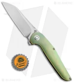 APurvis Blades Progeny Green Titanium Frame Lock Flipper Knife (3.25" Stonewash) 7 APurvis Blades Progeny Green Titanium Frame Lock Flipper Knife (3.25" Stonewash) -Knife Shop APurvis Blades Progeny Green Ti FL SW BHQ 91228 jr bottlecap