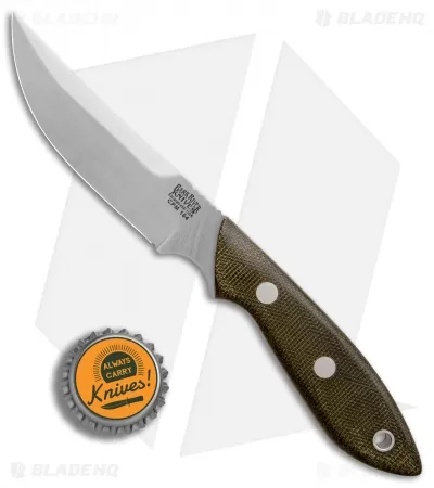 Bark River Adventurer Persian Fixed Blade Green Canvas Micarta (3.3" Satin) 4 Bark River Adventurer Persian Fixed Blade Green Canvas Micarta (3.3" Satin) - Image 4