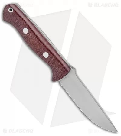 Bark River Bravo 1 Fixed Blade Knife Burgundy Canvas Micarta (4.25" 3V) 2 Bark River Bravo 1 Fixed Blade Knife Burgundy Canvas Micarta (4.25" 3V) - Image 2