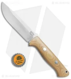 Bark River Bravo 1.25 LT Fixed Blade Knife Antique Ivory Micarta (5" CPM-3V) -Knife Shop Bark River Bravo Antique Ivory Micarta BHQ 66416 jr bottlecap