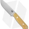 Bark River Bravo Necker II Fixed Blade Knife Yellow Canvas Micarta (3.50" Satin)