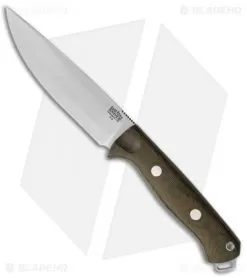 Bark River Bravo Vortex Rampless Fixed Blade Knife Green Micarta (5.5" A-2)