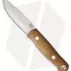 Bark River Bushcrafter Fixed Blade Natural Canvas Micarta (3.875" Satin CPM-154)