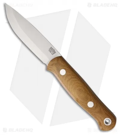 Bark River Bushcrafter Fixed Blade Natural Canvas Micarta (3.875" Satin CPM-154) 1 Bark River Bushcrafter Fixed Blade Natural Canvas Micarta (3.875" Satin CPM-154)