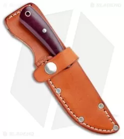 Bark River Fingerling Fixed Blade Knife Red Canvas Micarta (3.25" Satin) -Knife Shop Bark River Fingerling Burgandy Canvas Micarta Satin BA01052MBU BHQ 100589 jr sheath