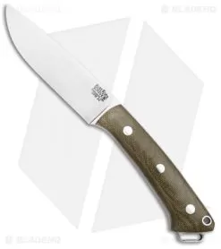 Bark River Fox River Fixed Blade Knife Green Canvas Micarta (4" CPM-3V)