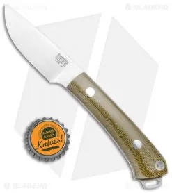 Bark River Mini Fox River Green Canvas Micarta Fixed Blade Knife (2.9" Satin 3V) 7 Bark River Mini Fox River Green Canvas Micarta Fixed Blade Knife (2.9" Satin 3V) -Knife Shop Bark River Mini Fox Green Micarta Satin BHQ 106271 jr bottlecap