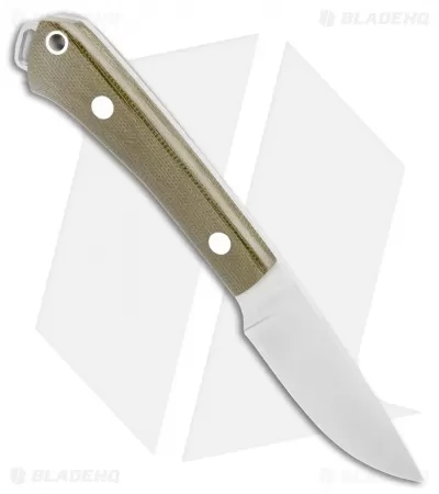 Bark River Mini Fox River Green Canvas Micarta Fixed Blade Knife (2.9" Satin 3V) 2 Bark River Mini Fox River Green Canvas Micarta Fixed Blade Knife (2.9" Satin 3V) - Image 2