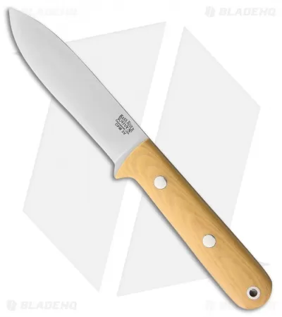 Bark River Mini Kephart Fixed Blade Knife Antique Ivory Micarta (3.75" Satin) 1 Bark River Mini Kephart Fixed Blade Knife Antique Ivory Micarta (3.75" Satin)