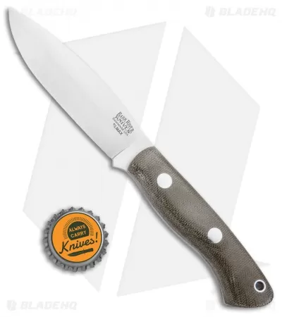 Bark River Mini Tundra Fixed Blade Knife Elmax Green Micarta (4" Satin) 4 Bark River Mini Tundra Fixed Blade Knife Elmax Green Micarta (4" Satin) - Image 4