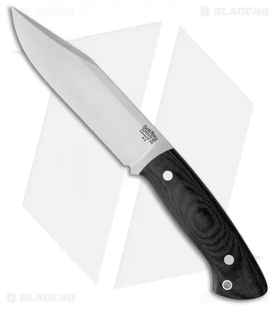 Bark River Ranch Hand Fixed Blade Knife Black Canvas Micarta (5.5" Satin) 1 Bark River Ranch Hand Fixed Blade Knife Black Canvas Micarta (5.5" Satin)