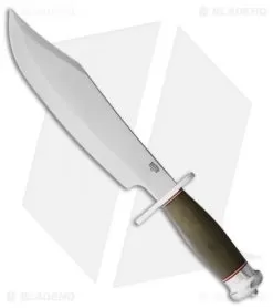 Bark River Shining Mountain Bowie Fixed Blade Knife Green Micarta (10.5" Satin)