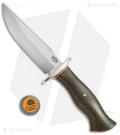 Bark River Vest Pocket Bowie C Fixed Blade Knife Green Micarta (5.375" Satin) -Knife Shop Bark River Vest Pocket Bowie C Micarta Green BA09115MGC BHQ 52834 jr bottlecap