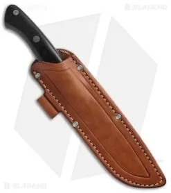 Bark River Knives Aurora LT Bushcraft Knife Black Canvas Micarta (4.5" 3V Satin) -Knife Shop Bark river knives Aurora LT Bushcraft black canvas micarta satin BHQ 27800 er spine