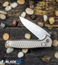 Benchmade 781 Anthem AXIS Lock Folding Knife Bronze Titanium (3.5" Stonewash) 9 Benchmade 781 Anthem AXIS Lock Folding Knife Bronze Titanium (3.5" Stonewash) -Knife Shop Benchmade 781 Anthem AXIS Lock Folding Knife Bronze Titanium Stonewash BHQ 51621 kp dark wood web