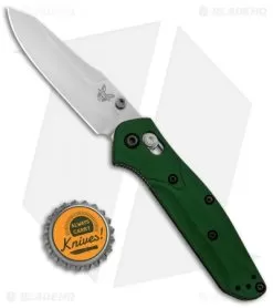 Benchmade 945 Mini Osborne AXIS Lock Knife Green (2.9" Satin) -Knife Shop Benchmade 945 Mini Osborne AXIS Lock Green Satin BHQ 118558 jr bottlecap