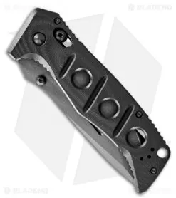 Benchmade Adamas AXIS Lock Knife Black G-10 (3.8" Gray Serr) 275SGY-1 -Knife Shop Benchmade Adamas AXIS Lock Knife Black G 10 3.8 Gray Serr 275SGY 1 BHQ 118561 LS Side