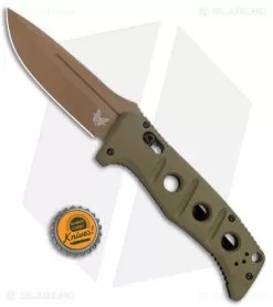Benchmade Adamas Automatic Knife Olive G-10 (3.8" FE) 2750FE-2 -Knife Shop Benchmade Adamas Auto Olive G 10 FE 2750FE 2 BHQ 118568 jr bottlecap
