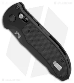 Benchmade Triage Automatic Knife Black (3.35" Black Serr) 9160SBK -Knife Shop Benchmade Auto Triage Auto Black Black Serr BHQ 20033 jr spine