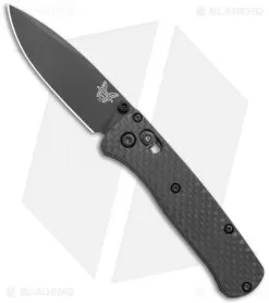 Flytanium Carbon Fiber Scales + Benchmade Mini Bugout Knife (2.8" Black)