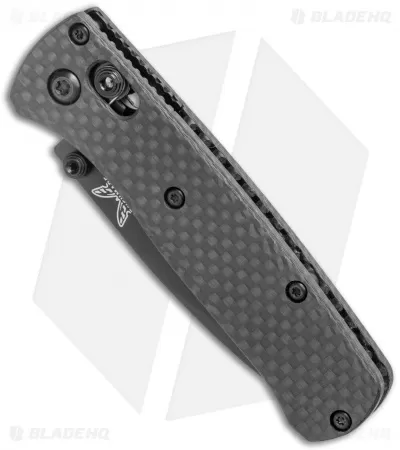 Flytanium Carbon Fiber Scales + Benchmade Mini Bugout Knife (2.8" Black) 2 Flytanium Carbon Fiber Scales + Benchmade Mini Bugout Knife (2.8" Black) - Image 2