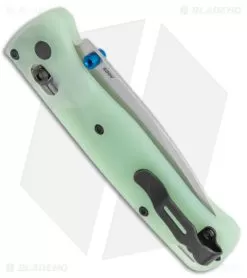 Flytanium Jade G-10 Crossfade + Benchmade Bugout Knife (3.24" Satin) -Knife Shop Benchmade Bugout Knife Flytanium Jade G 10 Crossfade Satin BHQ 144992 jr side