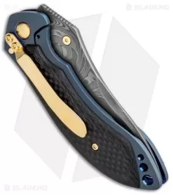 Benchmade Gold Class 635-81 Mini Skirmish Folding Knife #03 -Knife Shop Benchmade Gold Class 635 81 Mini Skirmish Damascus 3 BHQ 2740 jr side