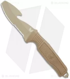 Benchmade H2O Fixed Blade Dive Knife Tan Santoprene (3.5" Tan Serr)