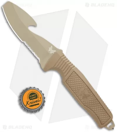 Benchmade H2O Fixed Blade Dive Knife Tan Santoprene (3.5" Tan Serr) 5 Benchmade H2O Fixed Blade Dive Knife Tan Santoprene (3.5" Tan Serr) - Image 5