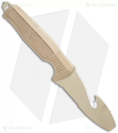 Benchmade H2O Fixed Blade Dive Knife Tan Santoprene (3.5" Tan Serr) 2 Benchmade H2O Fixed Blade Dive Knife Tan Santoprene (3.5" Tan Serr) - Image 2