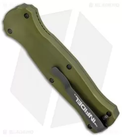 Benchmade Infidel OTF Automatic Knife OD Green (3.91" DLC S30V) Exclusive -Knife Shop Benchmade Infidel OTF Auto OD Green DLC Exclusive 3300DLC 1802 BHQ 81491 jr side