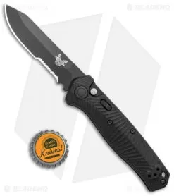 Benchmade Mediator Automatic Knife Black G-10 (3.3" Black Serr) 8551SBK -Knife Shop Benchmade Mediator Auto Black G 10 Black Serr 8551SBK BHQ 104906 jr bottlecap