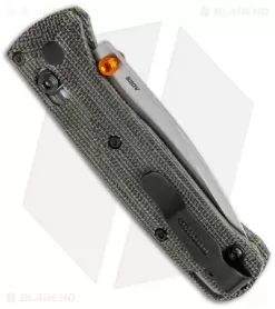 Flytanium Crossfade Black Micarta + Benchmade Mini Bugout Knife (3" Satin) -Knife Shop Benchmade Mini Bugout Knife Flytanium Crossfade Black Canvas Micarta Satin BHQ 153445 jr side