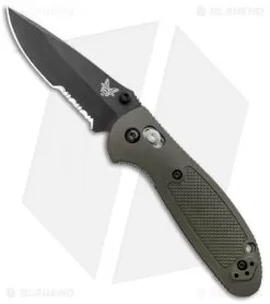 Benchmade Mini Griptilian AXIS Lock Knife OD Green (2.91" Black Serr) S30V