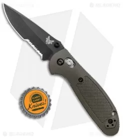 Benchmade Mini Griptilian AXIS Lock Knife OD Green (2.91" Black Serr) S30V -Knife Shop Benchmade Mini Griptilian AXIS Lock Olive Drab Black Serr 556SBKOD S30V BHQ 2496 jr bottlecap