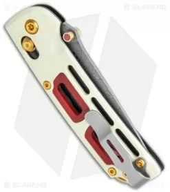 Benchmade Nakamura Limited Edition Saibu AXIS Lock Knife Ivory/Crimson G-10 -Knife Shop Benchmade Nakamura Saibu AXIS Lock Ivory Grimson G 10 486 201 BHQ 118495 jr side