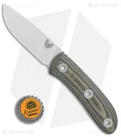 Benchmade Pardue Hunter Fixed Blade Knife OD Green Micarta (3.5" Satin) 15400 -Knife Shop Benchmade Pardue Hunter OD Green Micarta Satin BHQ 78768 er bottlecap
