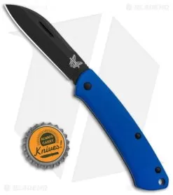 Benchmade Proper Slip Joint Knife Blue G-10 (2.8" Black) 319DLC-1801 -Knife Shop Benchmade Proper SJ Blue G 10 Black 319DLC 1801 BHQ 83445 jr bottlecap