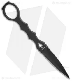 Benchmade SOCP Dagger Knife W/ Trainer Blade (3.22" Black) 176BK-Combo -Knife Shop Benchmade SOCP Dagger Trainer Blade Black 176BK COMBO BHQ 10140 jr spine