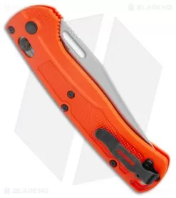 Benchmade Taggedout AXIS Lock Knife Orange Grivory (3.5" Stonewash) 15535 -Knife Shop Benchmade Taggedout AXIS Lock Orange Grivory SW BHQ 137283 jr side