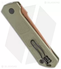 Boker Burnley Kihon Desert Warrior Drop Point Automatic Knife (3.3" Copper D2) -Knife Shop Boker Burnley Kihon Desert Warrior DP Auto Copper D2 01BO955NSOI BHQ 101391 jr side