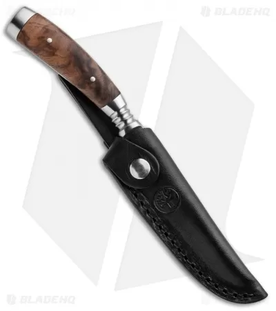 Boker Jager Gold Gobec Nicker Fixed Blade Knife Walnut Wood (4" Satin) 122532 3 Boker Jager Gold Gobec Nicker Fixed Blade Knife Walnut Wood (4" Satin) 122532 - Image 3