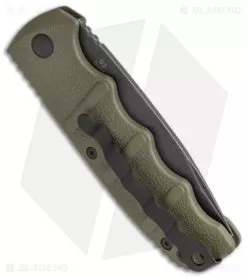 Boker Kalashnikov Drop Point Automatic Knife OD Green (3.25" Smokewash) -Knife Shop Boker Kalashnikov Auto OD Green D2 Smokewash BHQ 144761 jr side