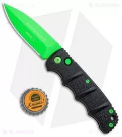 Boker Green Mamba Kalashnikov Dagger Automatic Knife (3.25" Electric Green D2) -Knife Shop Boker Kalashnikov Black Widow Green jr bottlecap