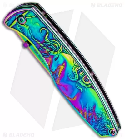 Boker Magnum Anna's Rainbow Unicorn Frame Lock Knife (3.5" Spectrum) 01MB231 2 Boker Magnum Anna's Rainbow Unicorn Frame Lock Knife (3.5" Spectrum) 01MB231 - Image 2