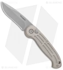 Boker Magnum Drop Point Automatic Knife Champagne (3.25" Bead Blast) 01BO007