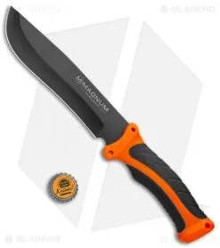 Boker Magnum FFB Fixed Blade Knife Orange Plastic (7.25" Black) 02MB204 -Knife Shop Boker Magnum FFB Orange Plastic Black 02MB204 BHQ 111676 jr bottlecap