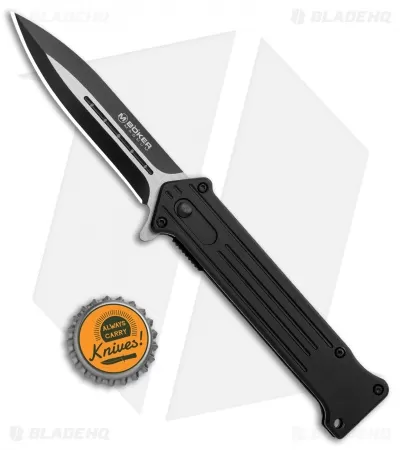Boker Magnum Intricate Spring Assisted Knife Black Aluminum (3.5" Two-Tone) 4 Boker Magnum Intricate Spring Assisted Knife Black Aluminum (3.5" Two-Tone) - Image 4
